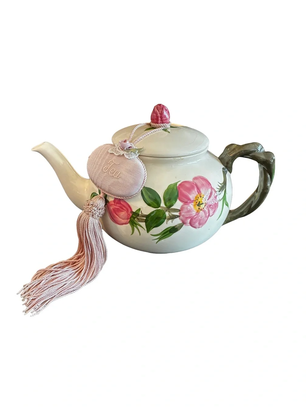 Vintage Franciscan Desert Rose Teapot 🌹 Hand Painted USA Cottagecore Decor